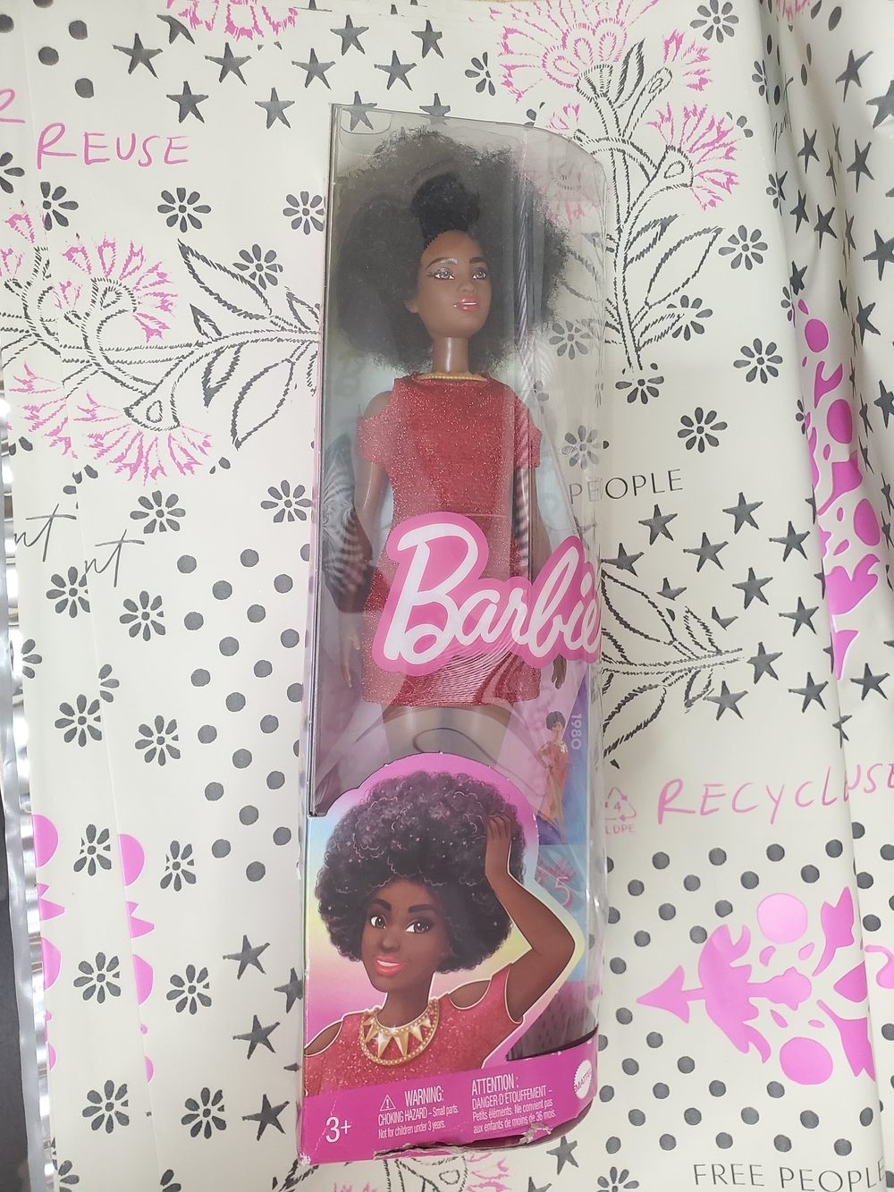 Barbie Afro Doll with Pink Glitter Outfit - Picture 2 of 7